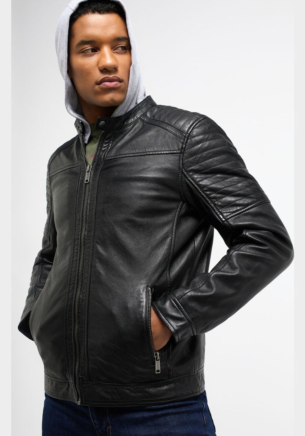Куртка straight biker jacket MU-M232-81-1000