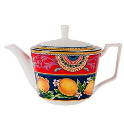 Чайник "Fruttissimo" v=650мл (фарфор) (подарочная упаковка)