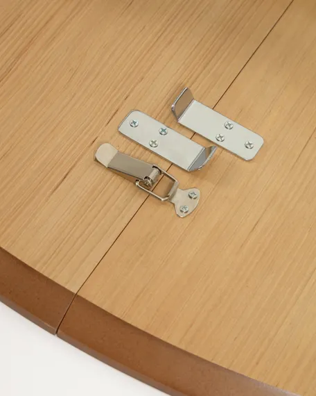 Стол раскладной Oakland Ø120-200x120 см, шпон дуба