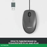 Мышь Logitech Mouse M100 черный (910-006652)