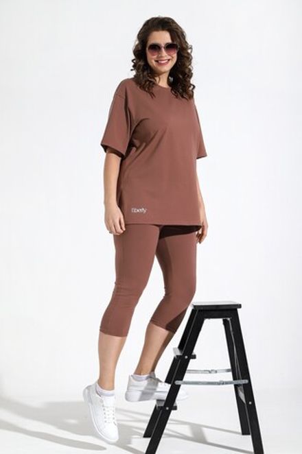 Костюм Стильная леди Виотекс КОРИЧНЕВЫЙ