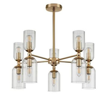 6586/10 MODERNI LN25 89 золото/прозрачный, металл/стекло Люстра подвесная E14 10*40W 220V KASSIA