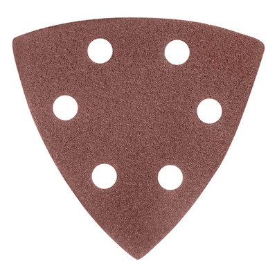 Треугольник абразивный на ворсовой подложке под "липучку", перфорированный, P 40, 93 мм, 5 шт Matrix