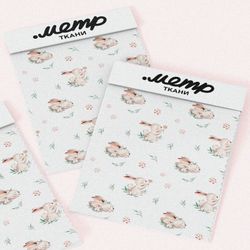 Ткань оксфорд 600 зайки милые на траве