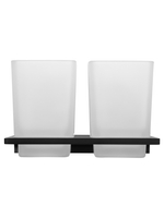 Два стакана для зубных щеток с держателем WONZON & WOGHAND ECLIPSE, Черный (WW-9128-BL)