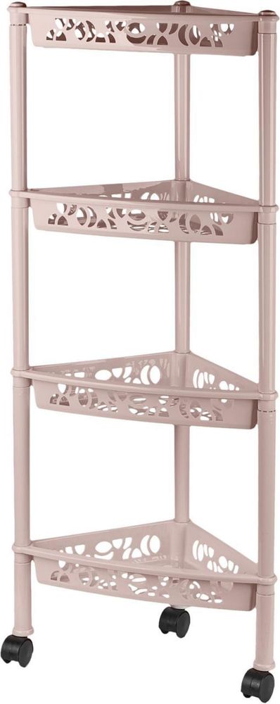 Этажерка Light 4-х секционная угловая 383*222*170 на колесиках Keeplex