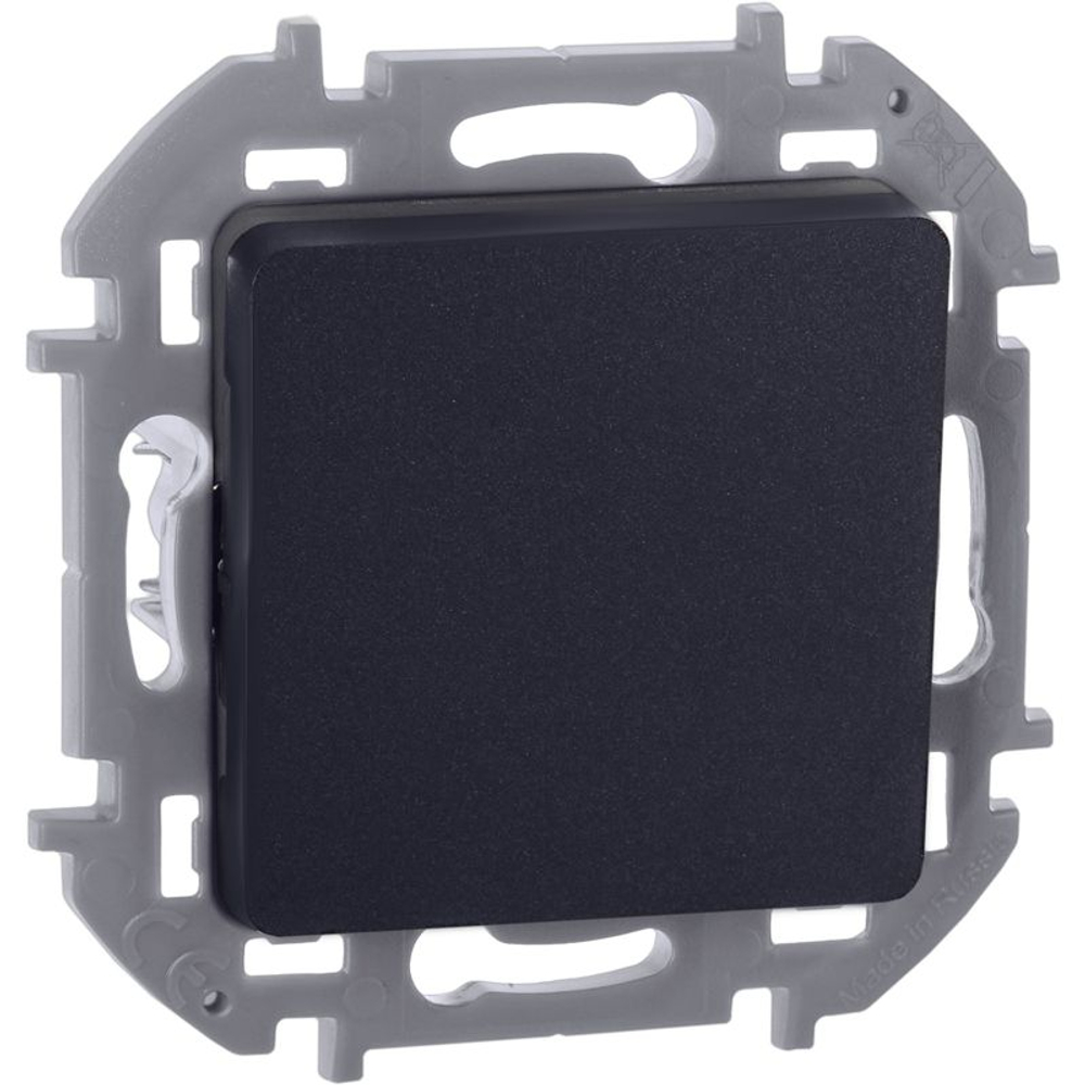 Выключатель кнопочный Inspiria 6А 250В без фиксации НО/НЗ механизм антрацит IEK 673693