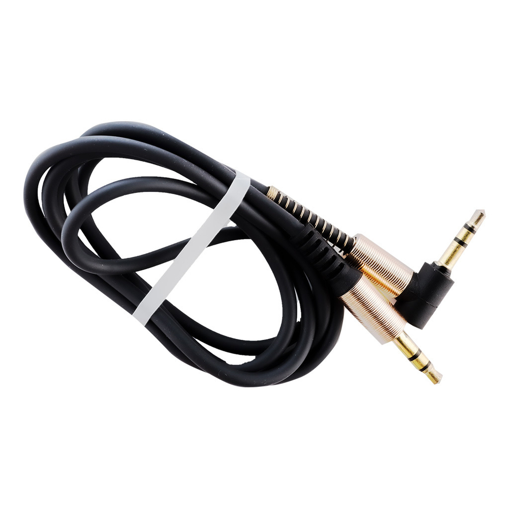 Кабель AUX Smartbuy  угловой (A-35-35-fold) (черный) 1м