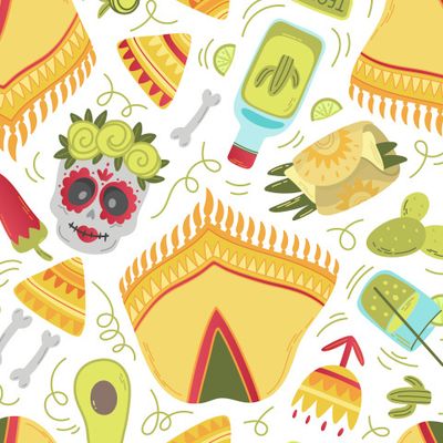 Мексиканский карнавал. Пончо, текила, начос, череп