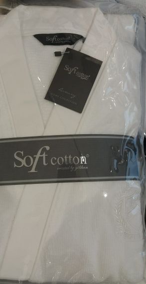 PALATIN белый махровый халат SOFT COTTON Турция