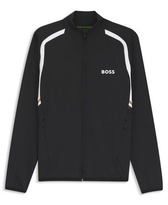 Мужская теннисная кофта BOSS TOC Spin Full Zip - black