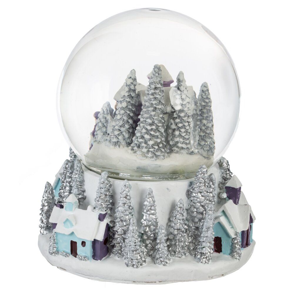 GAEM Фигур декор в стекл шаре "Снеговик/Дом" (подсв, муз, вьюга, AAAх3 н/п), D 10 см, L12 W11,5 H14 см, 2
