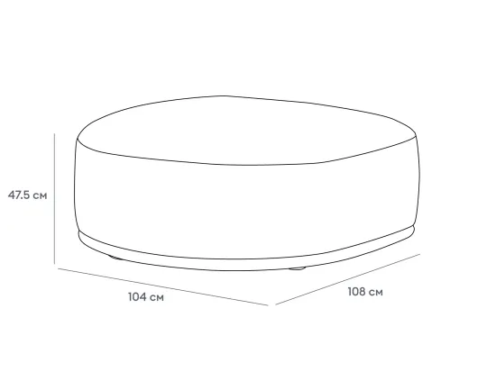 Пуф торцевой Fabro 856689