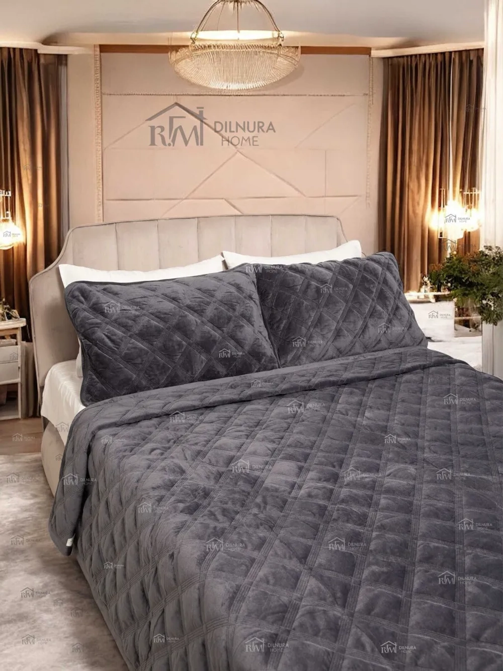 Покрывало 220х240 стеганое для кровати и дивана