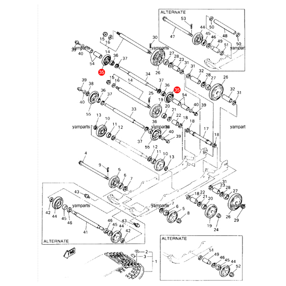 Ролик внутренний Yamaha