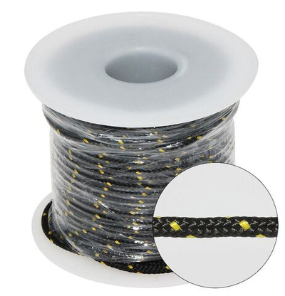 Шпагат полипропиленовый, 2,5 мм х 20 м, черный с желтой маркирующей нитью (10260132)