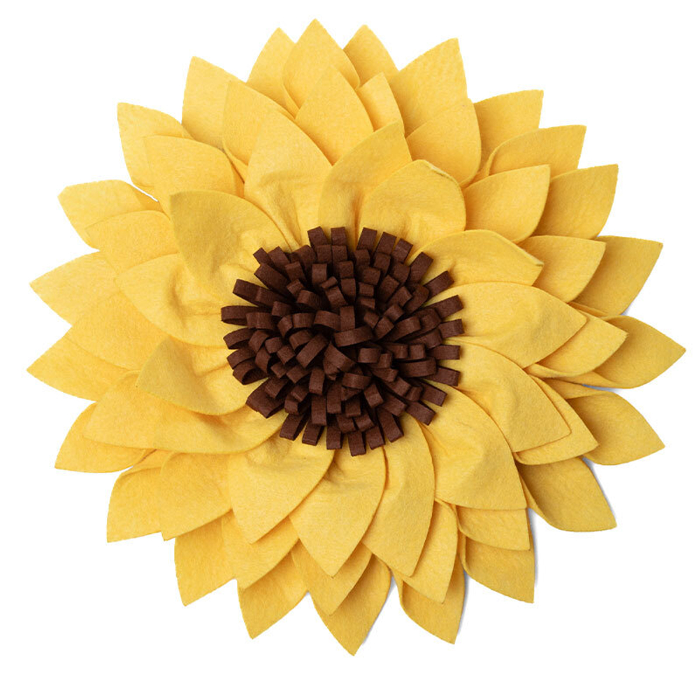 Нюхательный интерактивный коврик для собак "Подсолнух", 400*400мм, Gamma