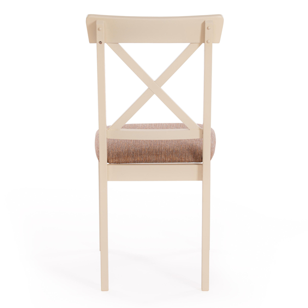 Стул Гольфи 2/ Golfi 2 дерево гевея, 45*51*94, ivory white, ткань кор.-зол. (1505-9) (Комплект из 2 шт.)