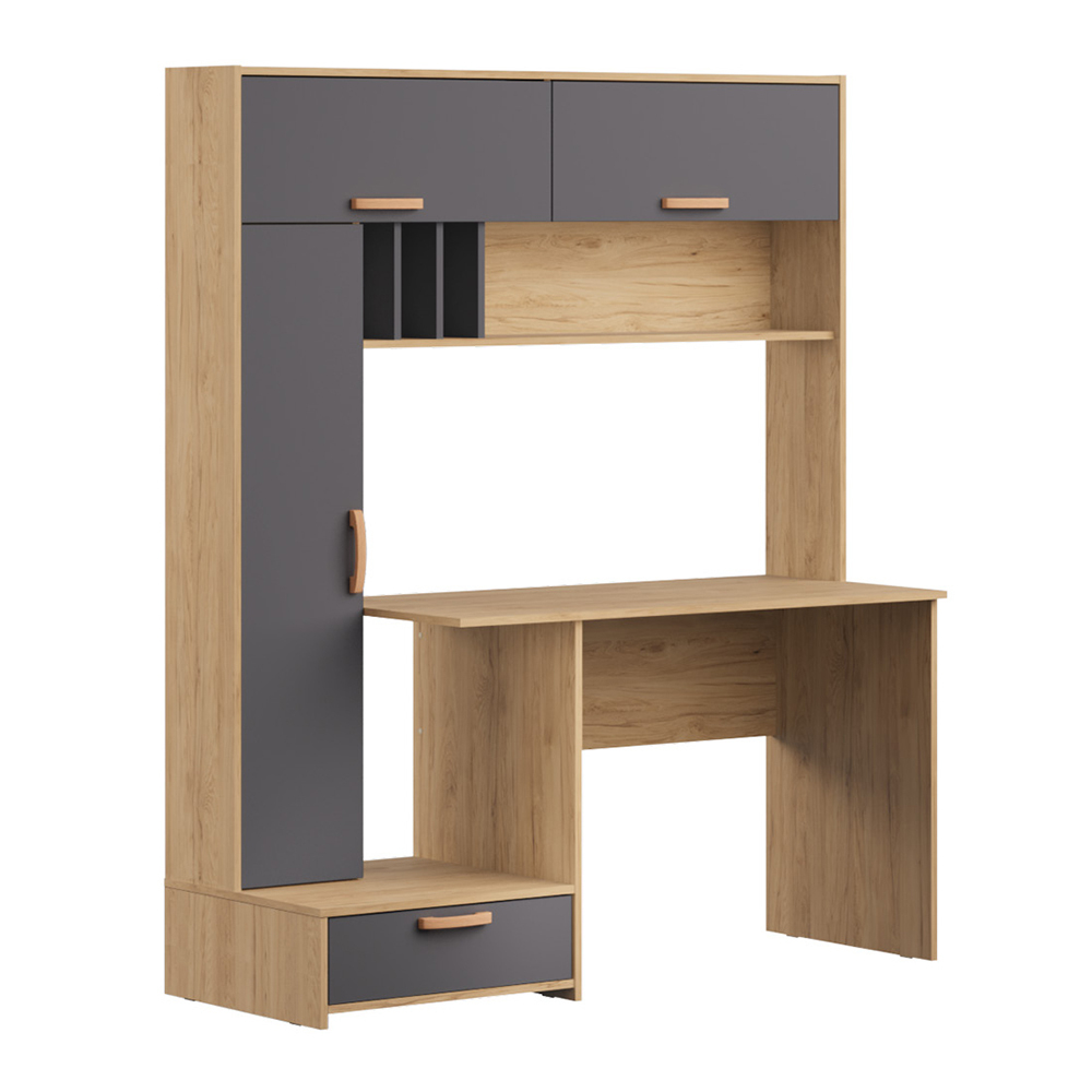 Стол письменный Лайт 03.243 Н, Гикори Рокфорд, Темно-серый