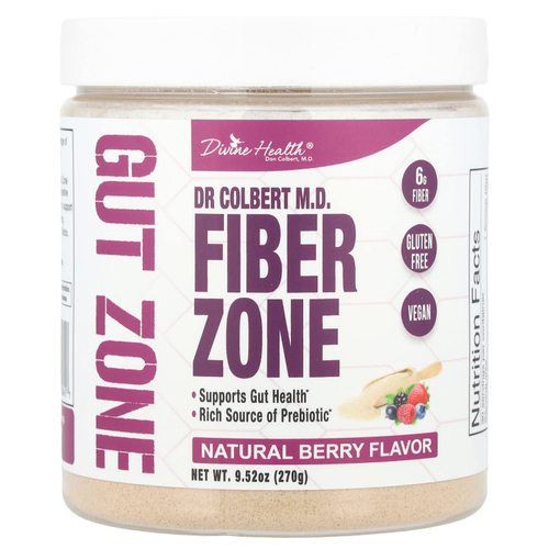 Divine Health, Dr. Coliber MD Fiber Zone, натуральные ягоды, 270 г (9,52 унции)