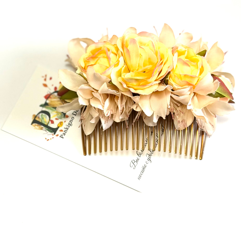 Гребень Pankigno Design с розами Limited Edition