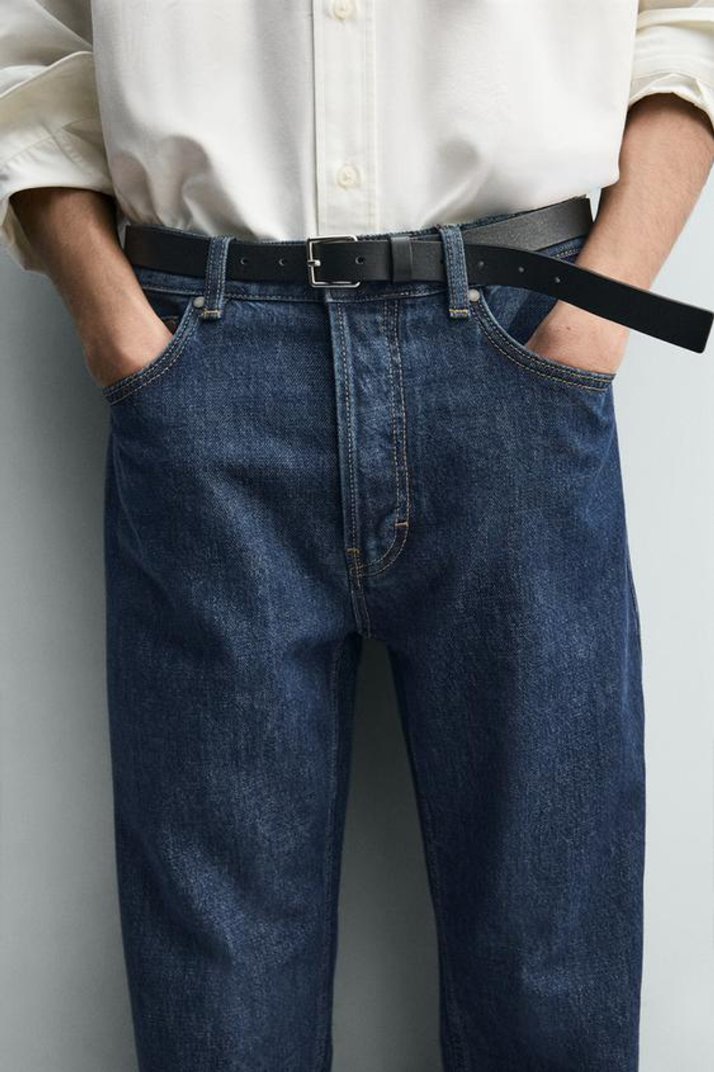 ZARA ДЖИНСЫ REGULAR FIT, СИНИЙ