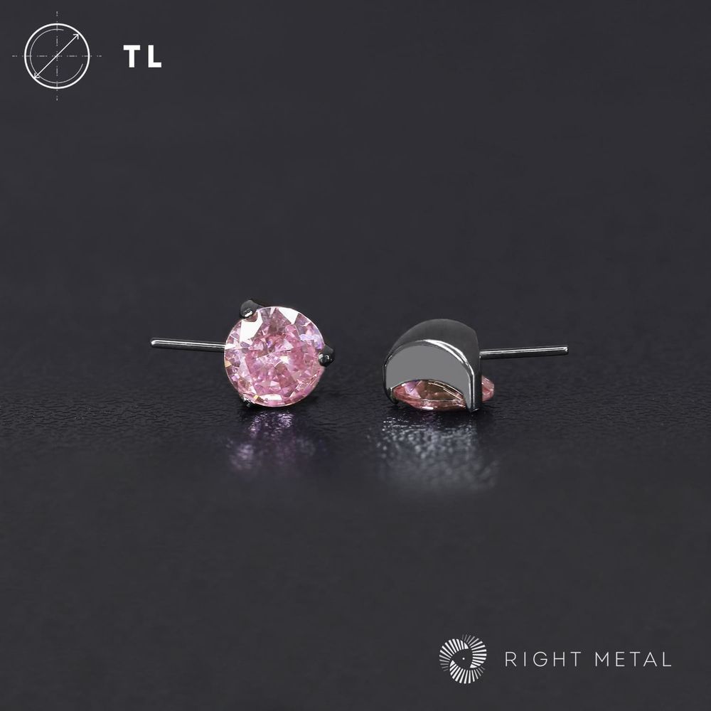 Cubic Zirconia Side Pink Б/Р