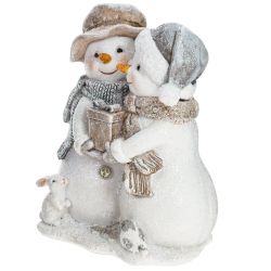 GAEM Фигурка декоративная "Снеговики", L10,5 W6,5 H12,5 см