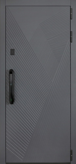 Стальная дверь "Бастион" с зеркалом (биометрический замок)