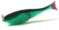 Поролоновая рыбка 8см зелено-черная, (5шт в уп), Контакт