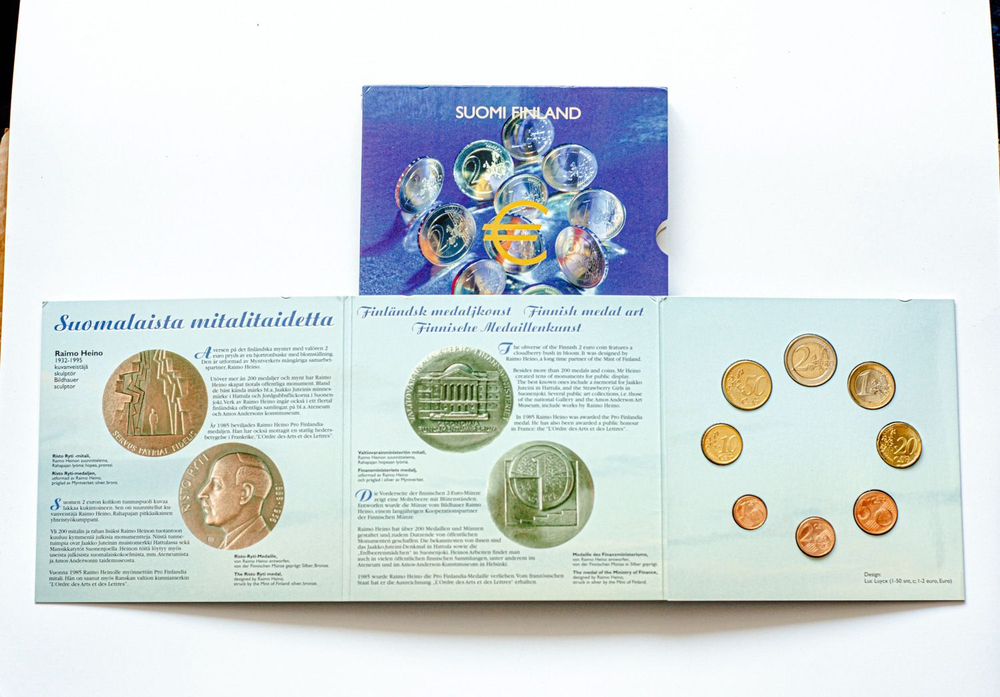 Finland Original Triple Year Set 1999, 2000, 2001 – Brilliant Uncirculated Coins