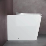 Унитаз приставной Ceramica Nova Cubic Rimless CN1809 безободковый, с крышкой микролифт