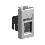 Компьютерная розетка RJ-45 модульная, кат.6, "Avanti", "Закаленная сталь", 1 модуль