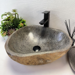 Раковина из речного камня RS-63855 (46*42*15) 0121
