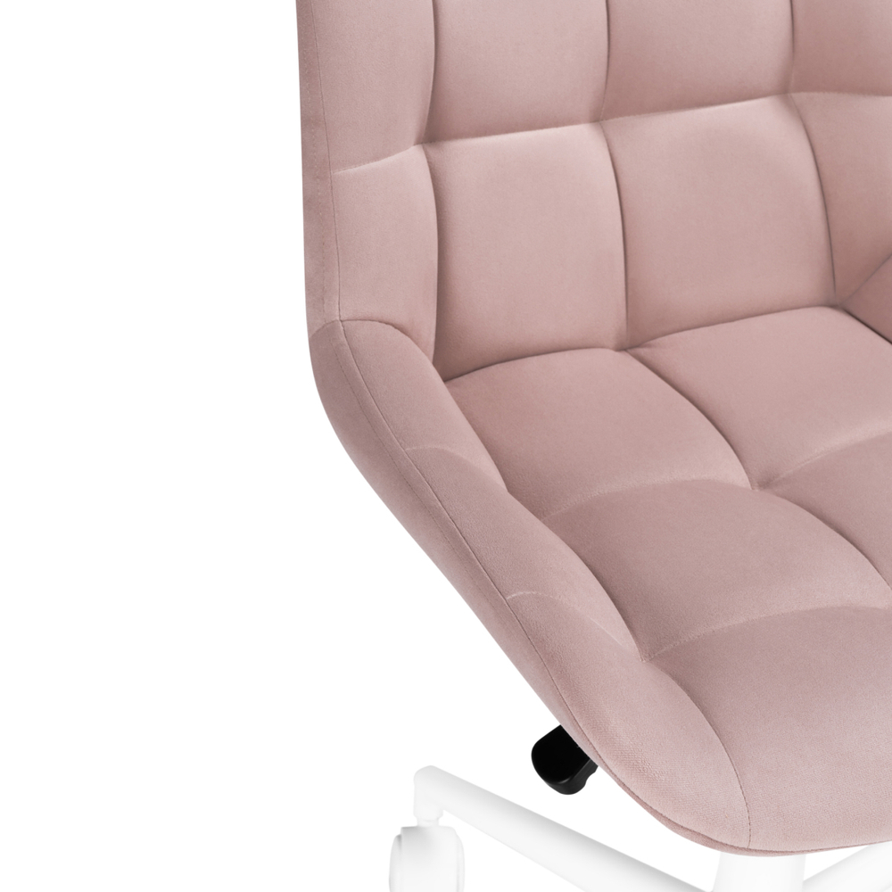 Офисное кресло Woodville Честер розовый, белый, ножки белые