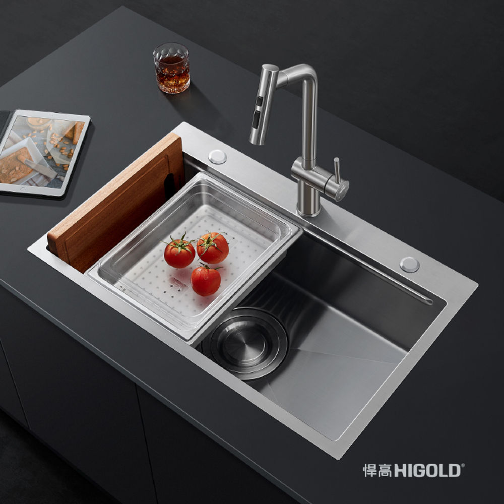 Кухонная мойка, 770x480x240 мм, 1 чаша