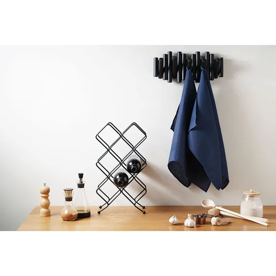 Набор из двух вафельных полотенец изо льна темно-синего цвета Essential, 50х70 см