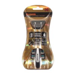 Бритвенная система Kodak Disposable Razor Ultra 3 мужская серебро/черный 3 лезвия 3 сменные кассеты