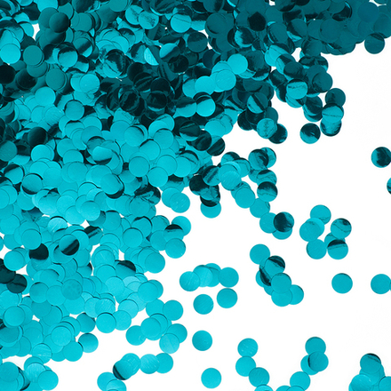 Конфетти фольга Круг, Голубой, Металлик, 1 см, 50 г.
