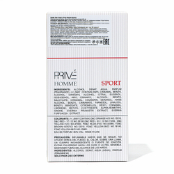 PRIVE Туалетная вода мужская HOMME SPORT, 100 мл