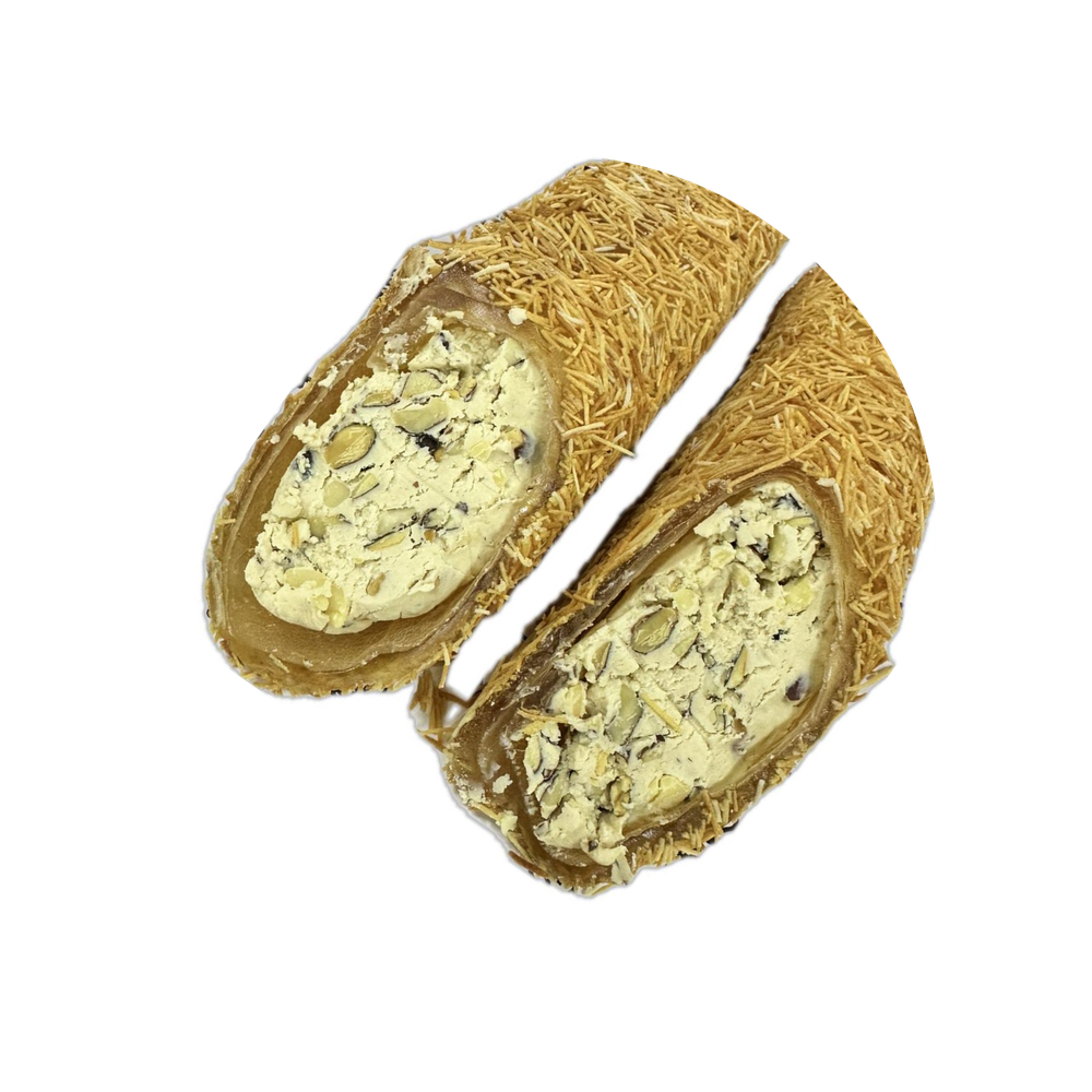44. Белый рахат-лукум (Султан) с ореховым кремом, миндальное покрытие, тел кадайф. (bal paşa kadayıf), Hatay Market