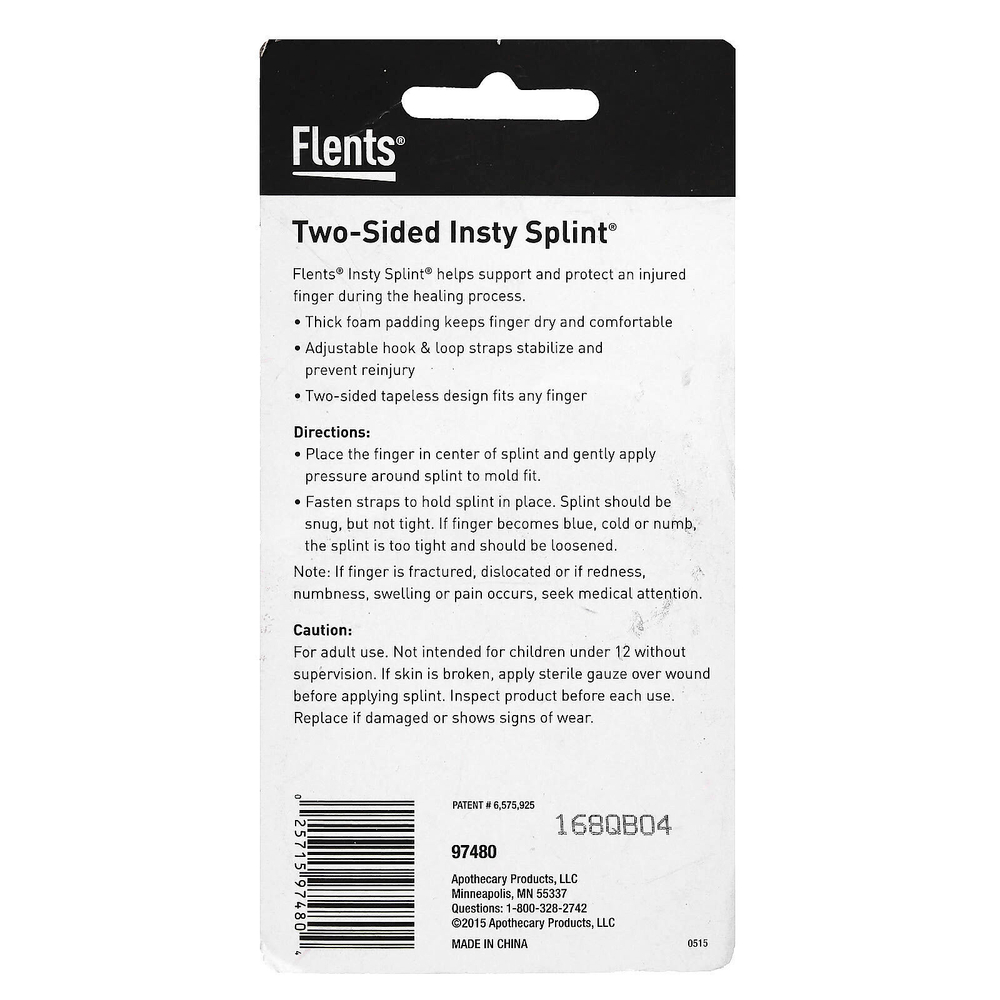 Flents, Insty, двусторонний пальцевый сустав, M, L, комбинированный, 2 шт.