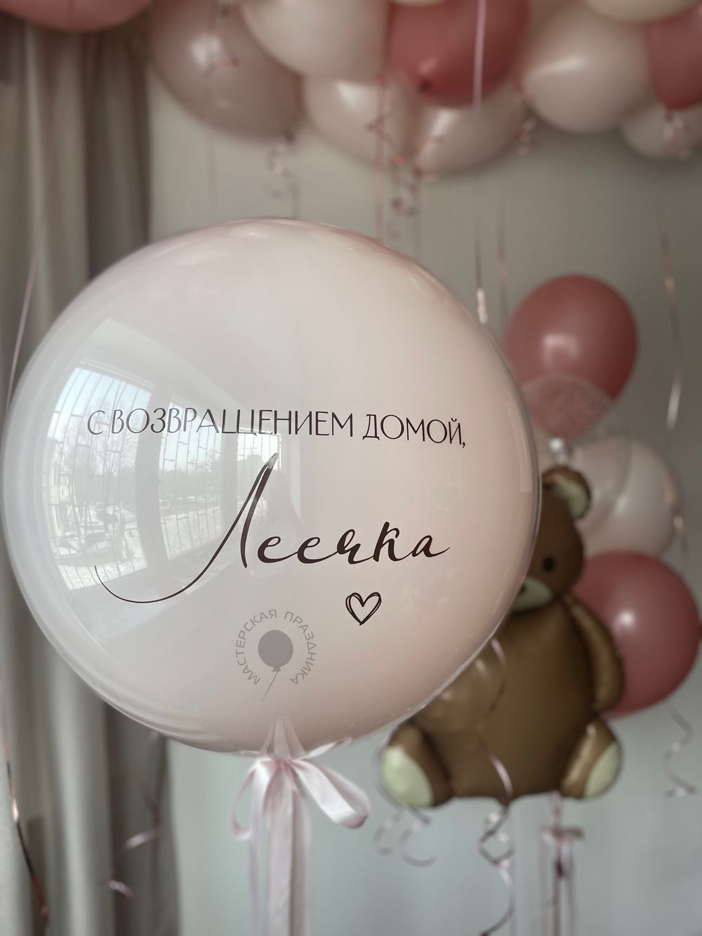 Воздушные шары на выписку для девочки №8970  Изображение2