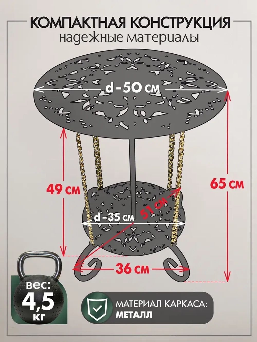 Авторский декоративный столик Сицилия_1