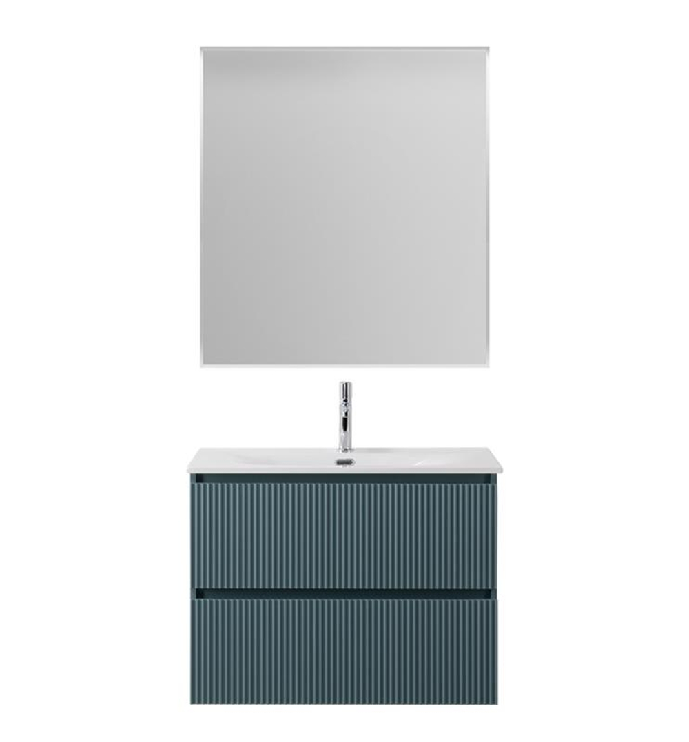 Тумба с раковиной подвесная BelBagno UNO-MINI-700-2C-SO-AO Голубой матовый, раковина белая BB-8099-3-70