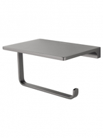 Держатель для туалетной бумаги с полкой WONZON & WOGHAND ECLIPSE, Темный графит (WW-9126-BGM)