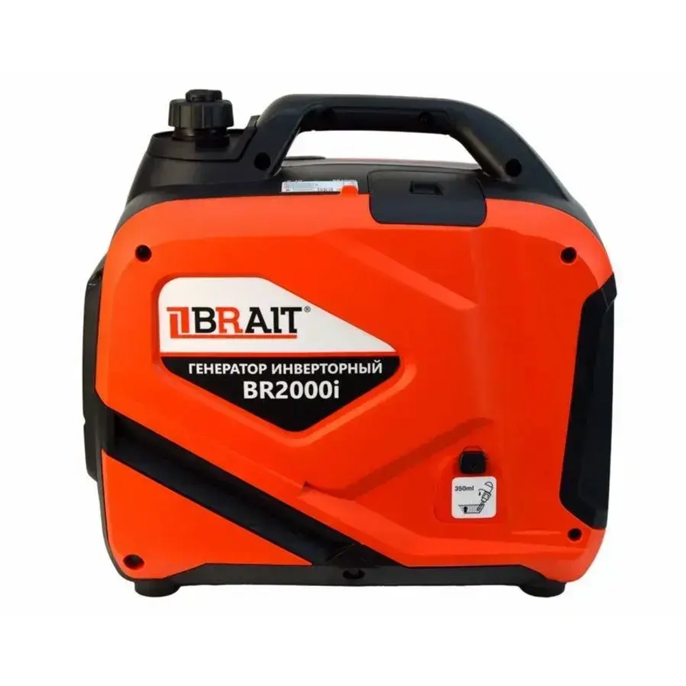Генератор бензиновый инверторный BRAIT BR2000i сеть 220В, 2000Вт, туристический, бак 5.6л, для дачи охоты рыбалки