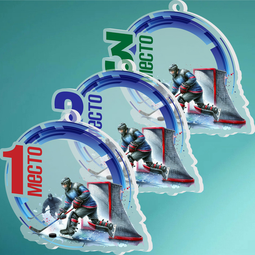 Акриловая медаль Хоккей 1748