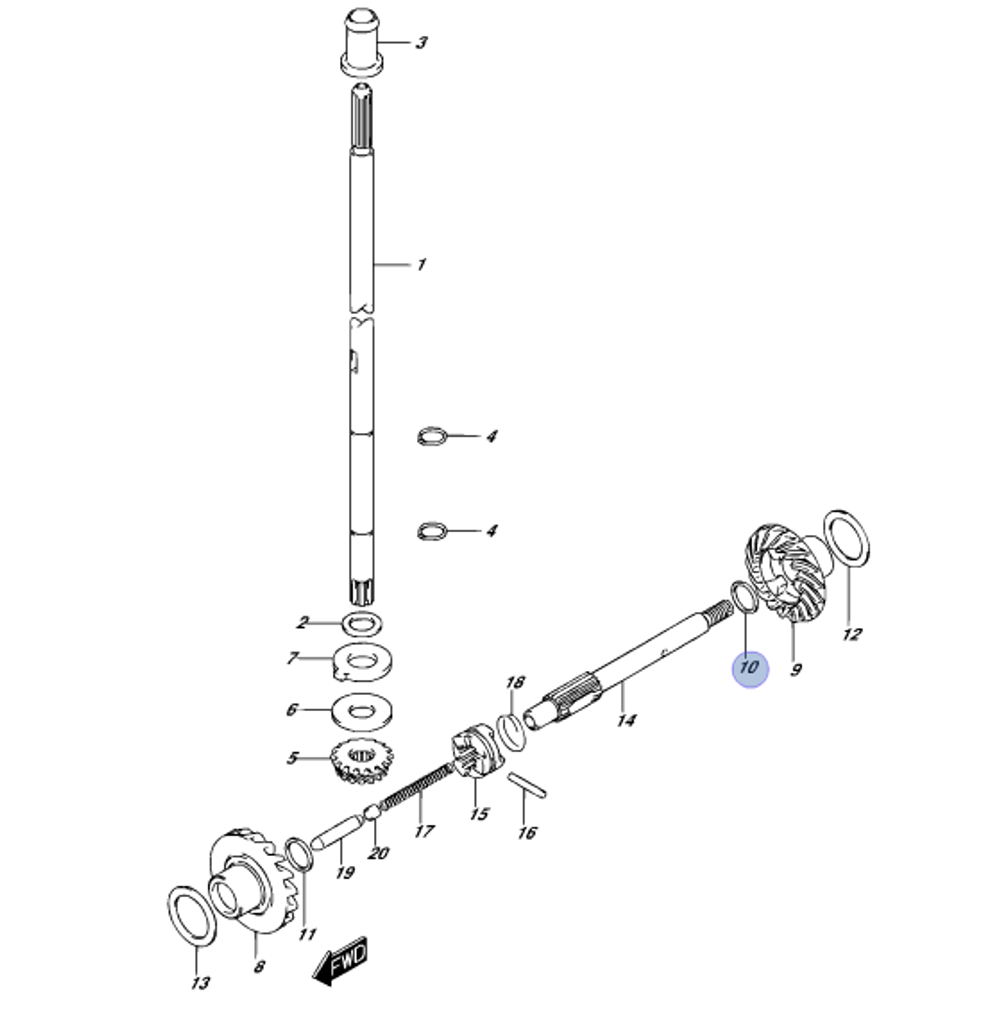 Шайба регулировочная Suzuki 12X16X0.6