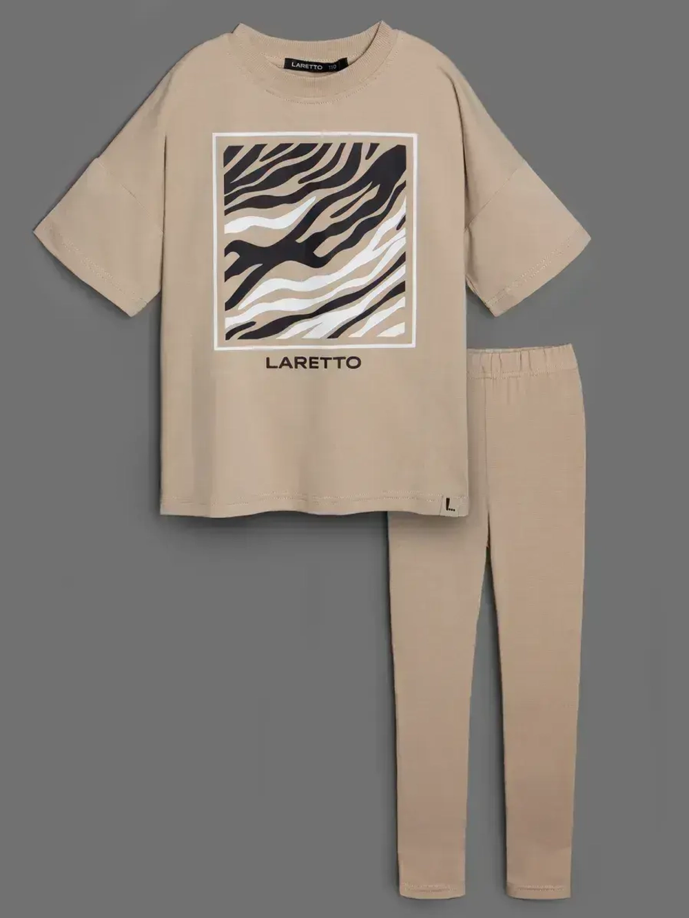 Летний костюм для девочки с лосинами